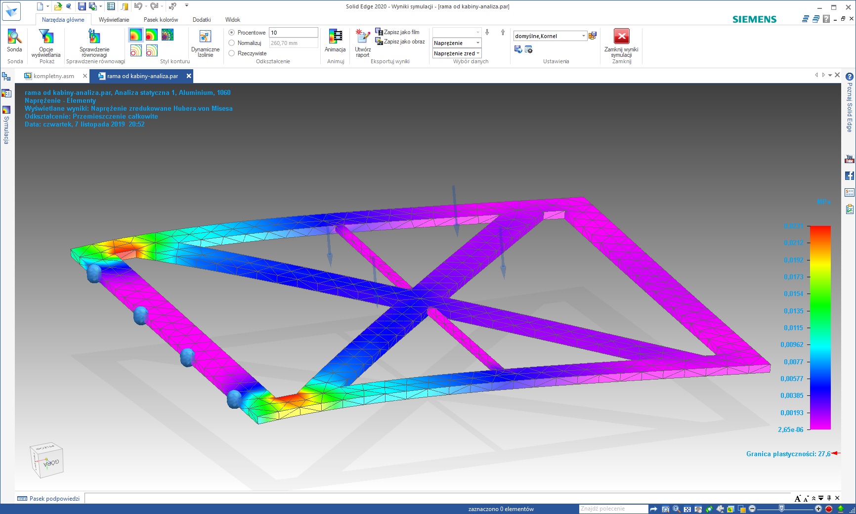 symulacje SolidEdge2020